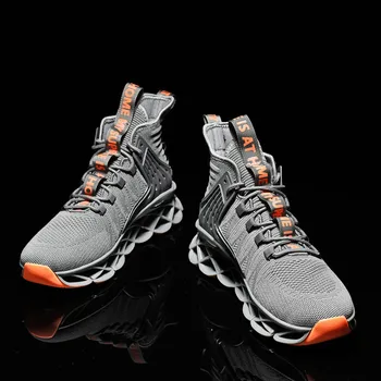 

New Spring Men Running Shoes Men Blade Sneakers Cushion Breathable Athletic Sports Shoes High-Top Fitness Jogging Sneakers Male