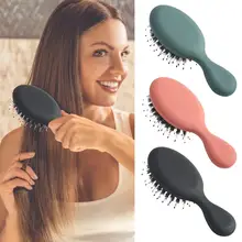 Cepillo de pelo cerdas de jabalí Natural, peine de masaje antiestático para el cuero cabelludo, mango, peine cepillo de pelo, herramienta de estilismo, 3 colores