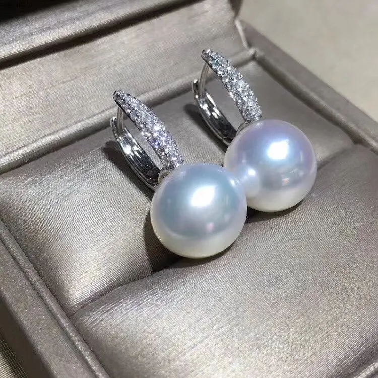 

D703 жемчужные серьги, Изящные Ювелирные изделия, серебро 925 пробы, 9-10 мм, натуральный пресноводный белый жемчуг, висячие серьги, подарки