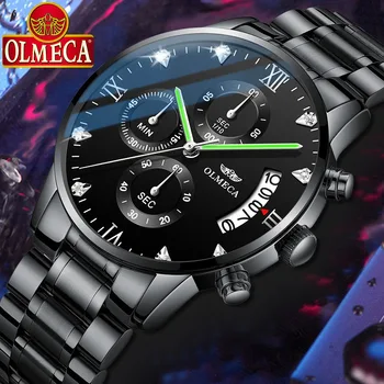 

OLMECA wrist quartz men watch gift simple