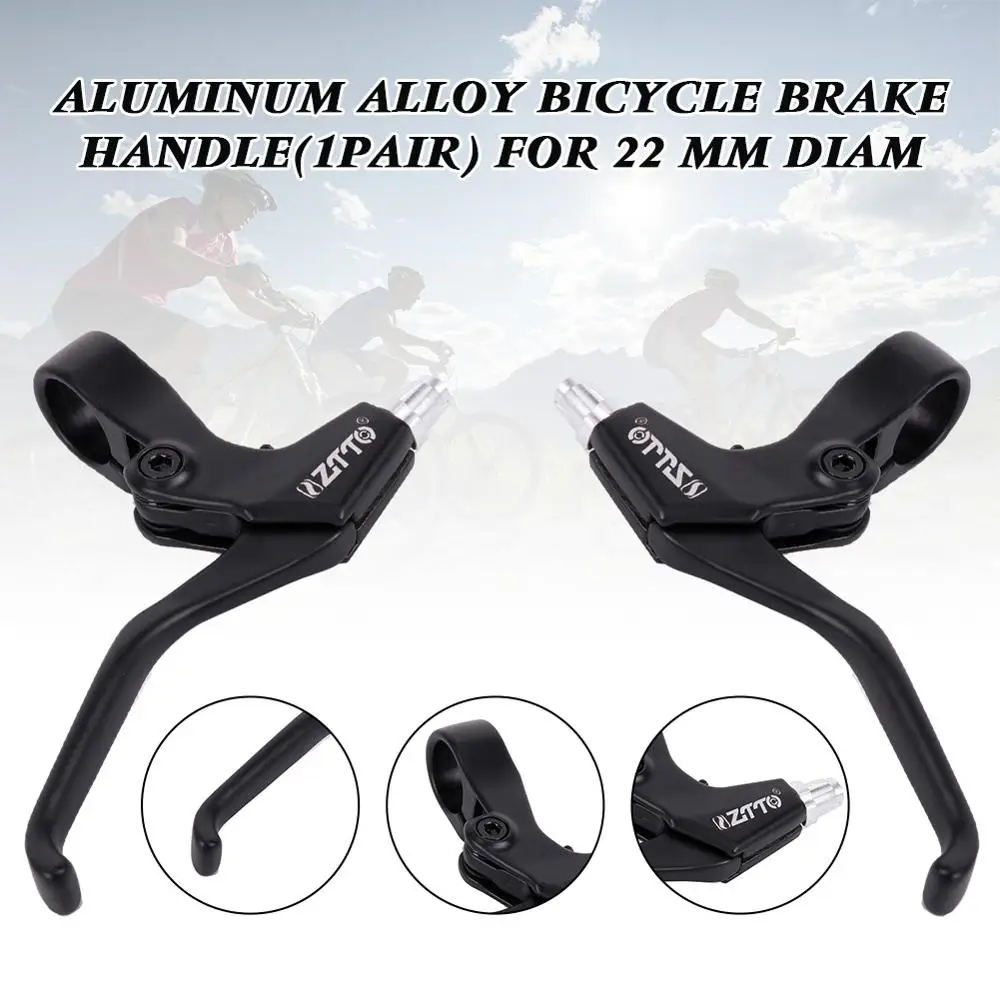 

1 Pair Lightweight Aluminum Bicycle Brake Handle 2-finger Mountain Bike Cycling Brake Levers Bike Bicycle V-Brake