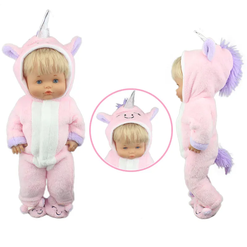 

2021 New Plush animal clothing Suit For 42 cm Nenuco Doll 17 Inches Baby Doll Clothes