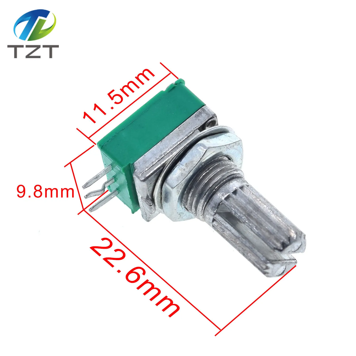 5pcs RK097N 5K 10K 20K 50K 100K 500K B5K with a switch audio 3pin shaft 15mm amplifier sealing potentiometer For Multiturn Potentiometer Linear Potentiometer Rotary Potentiometer Potentiometer Kit Trimmer Potentiometer