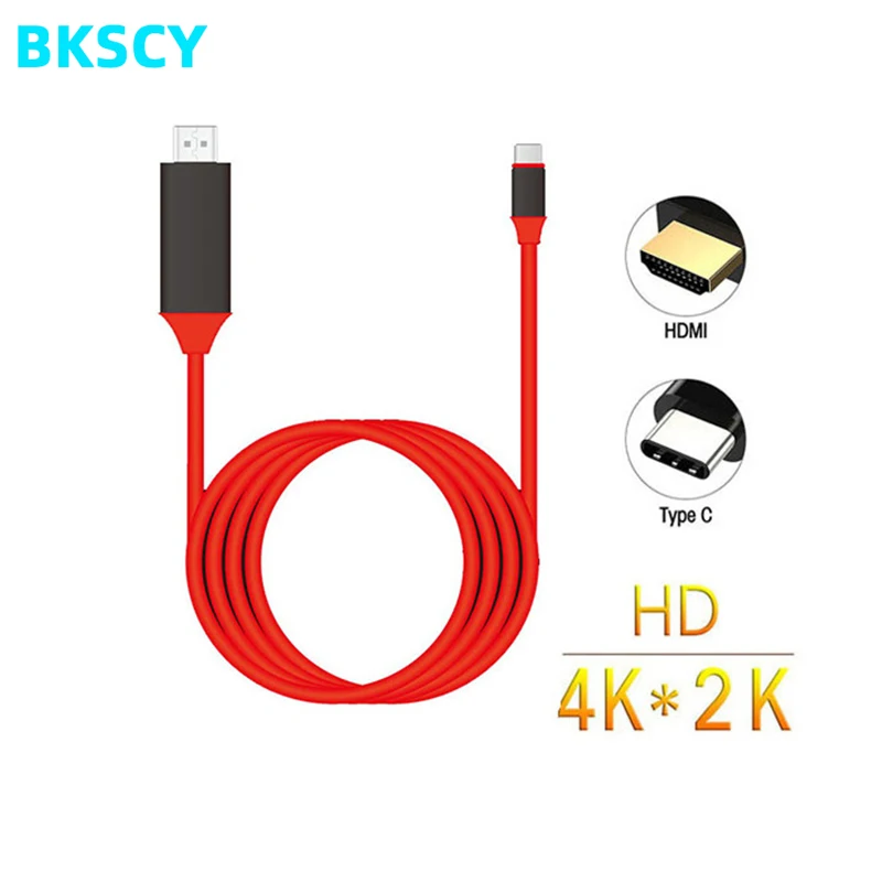 BKSCY USB 3 1 C type к HDMI кабель HDTV адаптер для lenovo ThinkPad X1 2018 MacBook Pro samsung S8 S9 NOTE8|Кабели HDMI| |