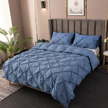 

New Nordic Solid Color Bedding Set Bedcloths Pillowcases Gray Bed Linens Set Adults Soft Bed Duvet Cover Set US Twin Queen King