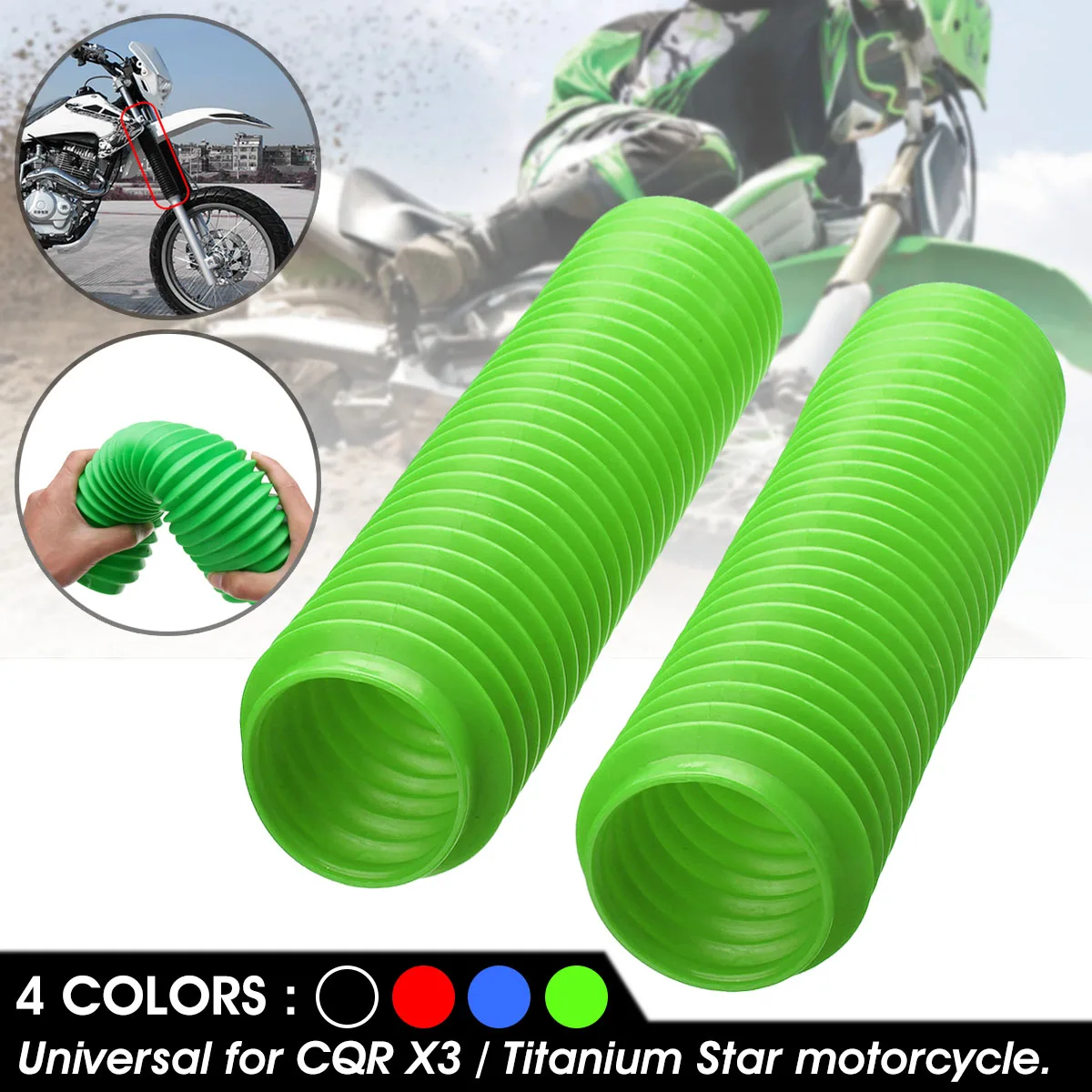 Nuova Moto Anteriore Forcella Copertura Ghette Boot Shock Protector Manicotto Antipolvere Per Off Road Pit Dirt Bike Motocross Atv