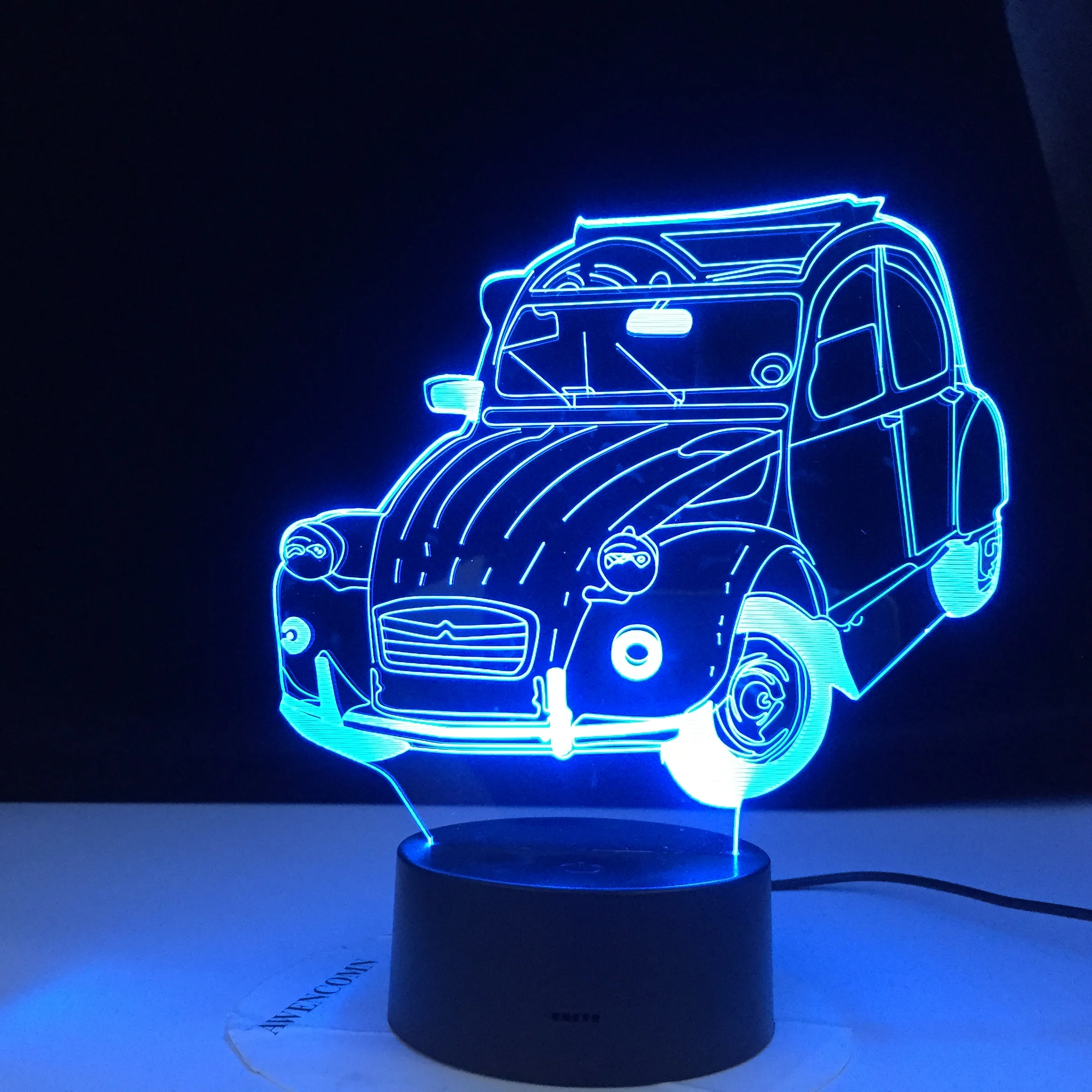 

Винтажная крутая Классическая Автомобильная 3d-лампа, иллюзионный светодиодный ночник для украшения дома, детской, спальни, взрослых, офисное украшение