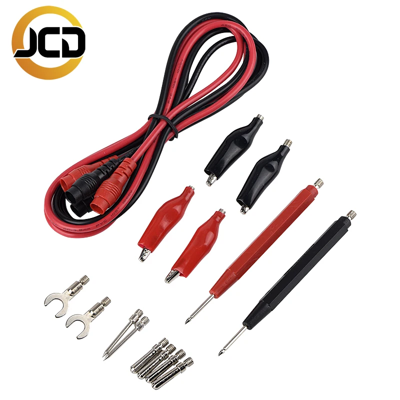 

JCD Multimeter Probe Test Leads Pin for Digital Multimeter Multi Meter Tester Needle Tip Lead Probe Wire Pen Cable 20A 1000V