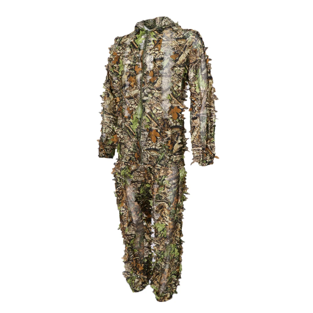 Камуфляж с капюшоном эластичные ghillie костюмы одежда куртка брюки для охоты