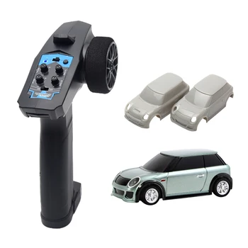 

1:76 RC Car Gift Racing Mini Portable Kids Toy Simulation USB Rechargeable DIY Boby Shell Desktop Type C Interface Miniature