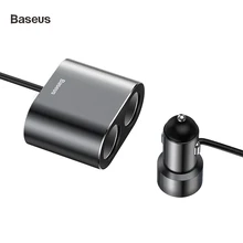 Baseus 3.1A двойной USB Автомобильное зарядное устройство больше зарядных портов для iPhone 11 huawei 100 Вт розетка прикуриватели разветвитель быстрое зарядное устройство