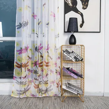

Leaves Curtain Tulle Window Treatment Voile Drape Valance 1 Panel Fabric Printed Decorative Curtains Tulle for Window Treatmen #
