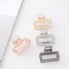 Женские Геометрические заколки для волос, одноцветные заколки для волос в стиле ретро, квадратная форма, заколки для волос с жемчугом, аксессуары для волос, Шпилька большого размера