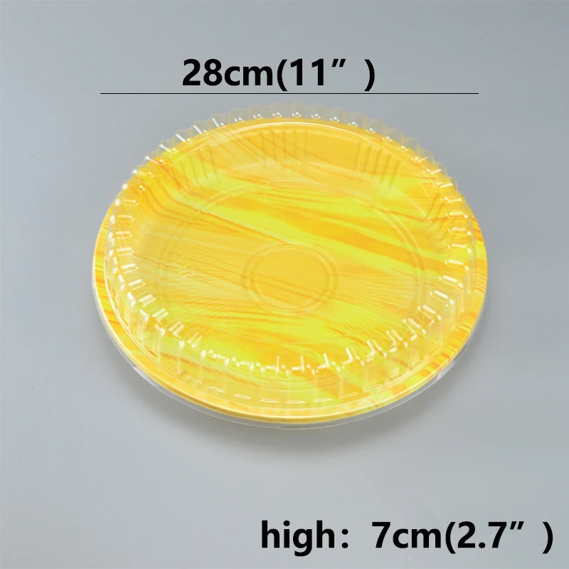 [20 комплектов] Акция 280 мм* 70 мм одноразовый лоток для еды суши тарелка торт контейнер для печенья с крышкой