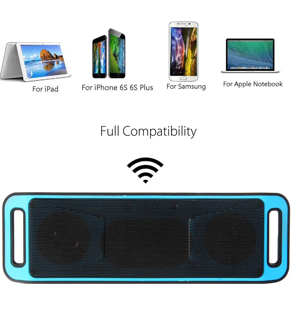 Новый Топ V3.0 беспроводной с bluetooth портативный динамик USB Flash FM Радио стерео Супер