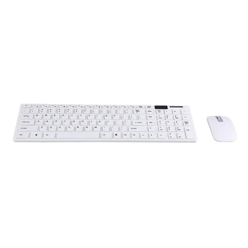 2,4G оптическая беспроводная клавиатура и мышь USB приемник комбо комплект для MAC PC компьютерная беспроводная мышь s USB приемники - Цвет: White