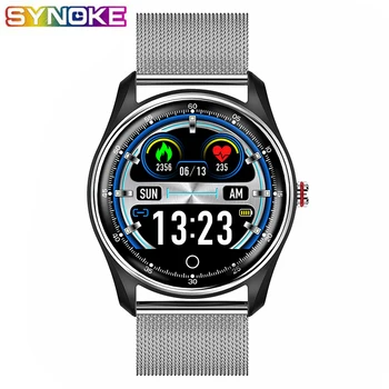 

Smart Watch Men Sports Stainless Steel Strap Bluetooth Message Reminder Waterproof Heart Rate Multifunctional Male Wrist Watch