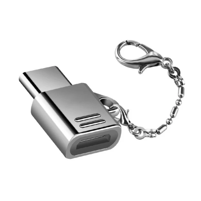 Адаптер type C Micro USB в USB-C конвертер с брелком для samsung htc MacBook OUJ99