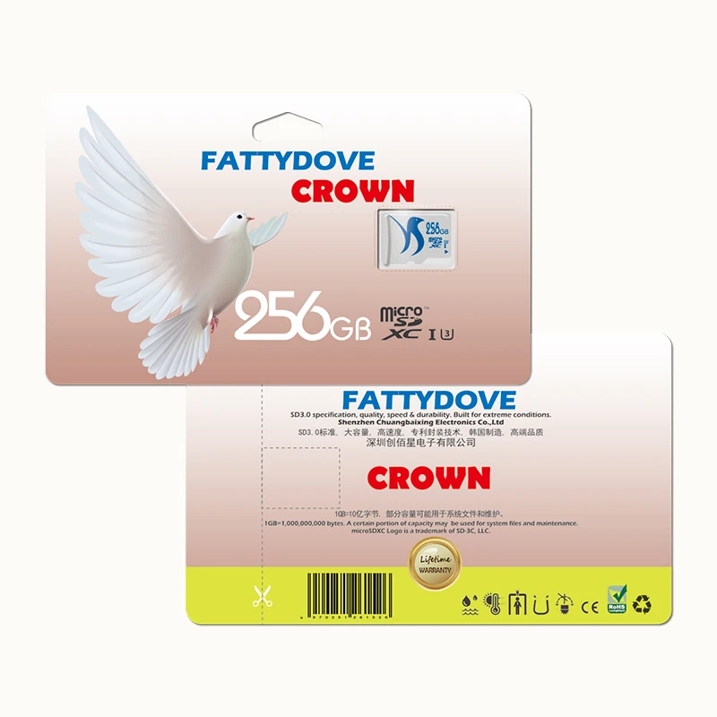 FATTYDOVE 32 ГБ Micro SD карта UHS-3 карта памяти 64 Гб 128 ГБ Ультра высокая скорость для телефона/камеры/ноутбука