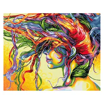 

Painted Girl 5D DIY Diamond Painting Kits for Adults Full Drill Crystal Rhinestone Embroidery Cross Stitch Arts Craft Canvas Wal