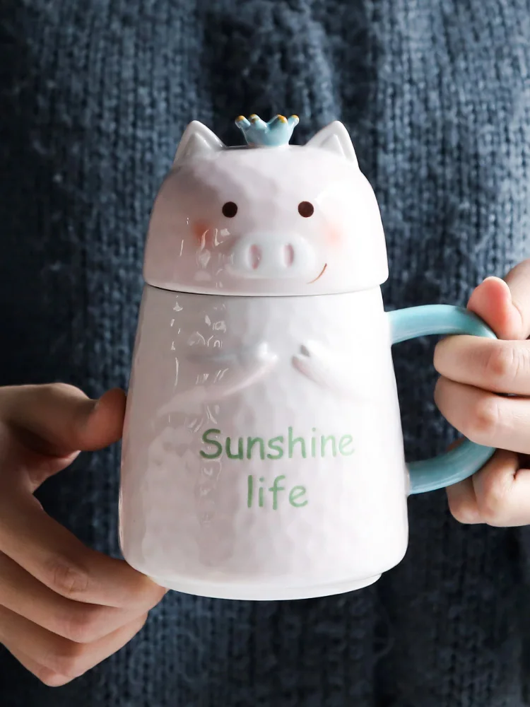 Милые керамические друзья MugFunny мультфильм интересные чашки 3D перемешивание персонализированные минималистский кофе белый Porcelana чашки KK60MK