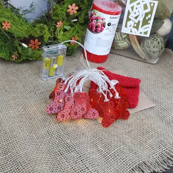 

Christmas Snowman Santa Claus Red Socks Style Fairy String Light Wall Window Garden Decoration Party DIY Flexible String Lamp