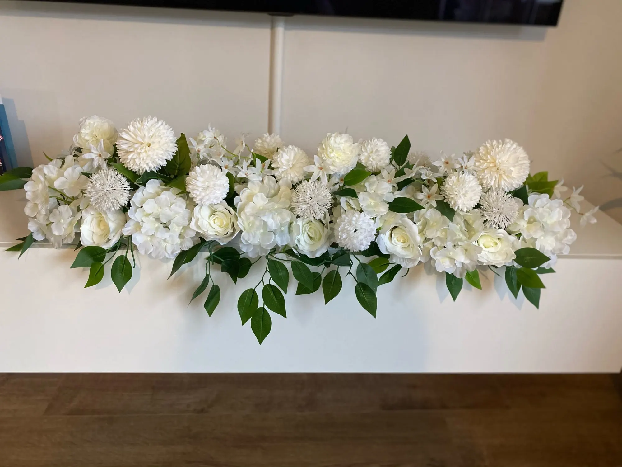 Luanqi 1m Blue Wedding Flower Wall Arrangement Supplies Silk Rose Peony Artificial Flower Row Decor Romantic Arch Backdrop Artificial Dried Flowers Aliexpress