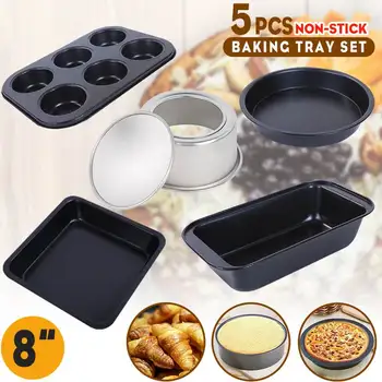 

Baking Pan Square Round Tray Mold Toast Bread Cupcake Cake Mold Pizza Plate Carbon Steel Loaf Pastry Bakeware DIY Non Stick Pan