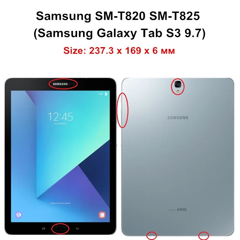 Чехол для samsung Galaxy Tab S3 9,7 T820 T825 тонкий складной чехол-подставка из искусственной кожи чехол для samsung Tab S3 9,7 SM-T820 SM-T825 чехол для планшета