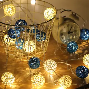 

Christmas LED Sepak Takraw Light String/Battery Models/XMAS Decor/PVC Transparent Wire/Festival Atmosphere Scene Arrangemen