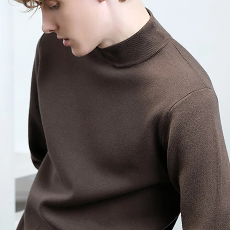 

Classic Style Men's Turtleneck Sweater Fashion Casual 10 Colors Warm Pullover Sweter Men Brand Clothes 2020 Autumn Winter New
