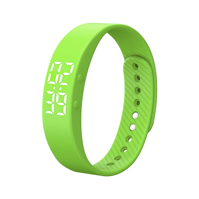 Новинка, T5 Трекер Активности Сна, умные часы, умные часы, женские спортивные смарт-браслеты, светодиодные часы, браслет, шагомер, дропшиппинг - Цвет: Зеленый