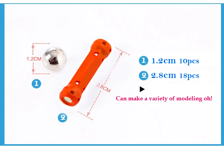 60 шт. магнитные игрушечные палочки и металлические шарики магнитные строительные блоки Строительная игрушка для детские игрушки сделай