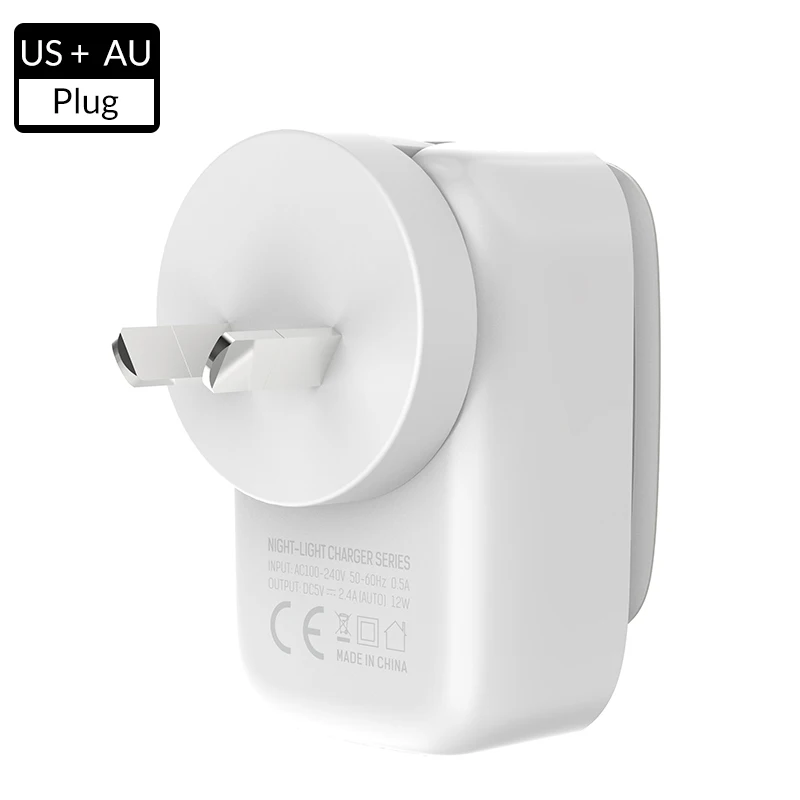 AU TOPK 17W 3-Порты и разъёмы для мобильных телефонов через USB Зарядное устройство адаптер Светодиодный светильник автоматической идентификации Портативный дорожное настенное зарядное Зарядное устройство для Xiaomi Mi Note 10 pro samsung s10 - Тип штекера: AU