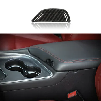 

Armrest Storage Box Switch Cover Trim Carbon Fiber Style ABS Interior Sticker For Dodge Challenger 15-19