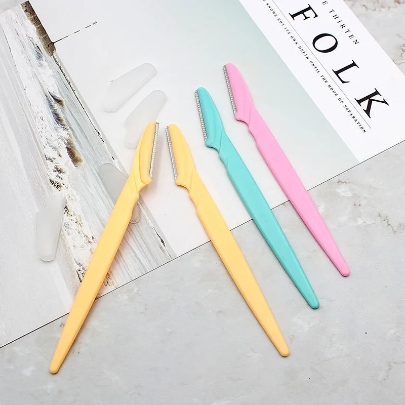Mini portátil sobrancelha trimmer indolor sobrancelha trimmer removedor de pêlos 3 pçs facial removedor de cabelo feminino depilador ferramenta de cosméticos