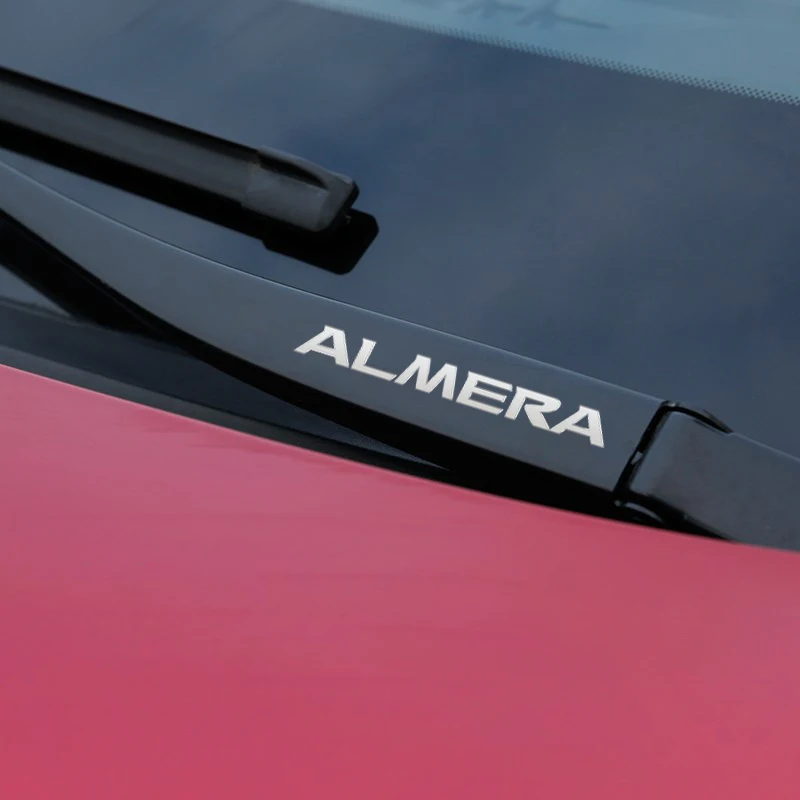 Car Metal Emblem Window Wiper Stickers Reflective Decor Decals For Nissan Almera G15 N16