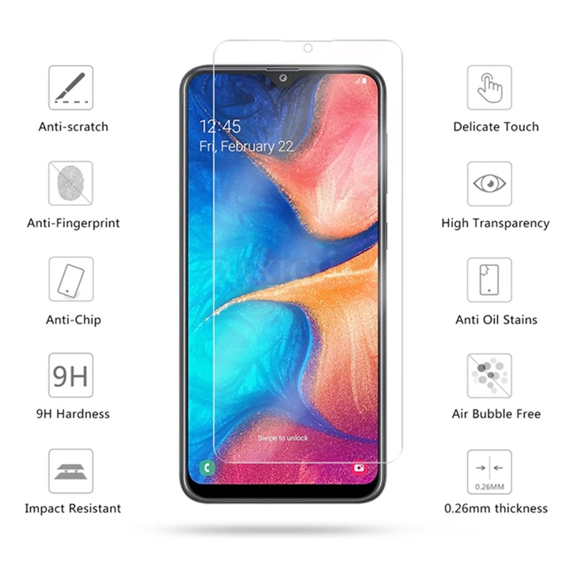 Защитное стекло закаленное для Samsung Galaxy A50/A40/A70/M20/M30/A20/A30/A50/A80/A60/A90 3 шт.|Защитные