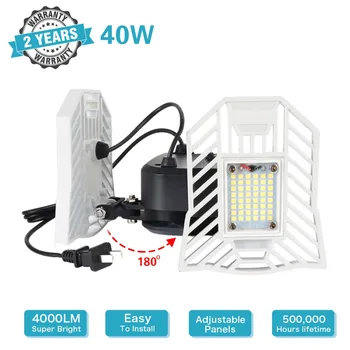 

40W Led Bulb Wall lamp Garage light LED Wall Mounted sconce wall Lights for US EU Garage workshop parking lot Home Lighting #