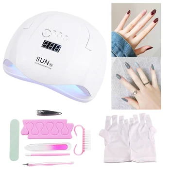 

54W UV Light LED Nail Dryer Curing Lamp Gels Polishes Sensor 4 Timer Setting Dual Light Nail Art Light Tools Home Salon