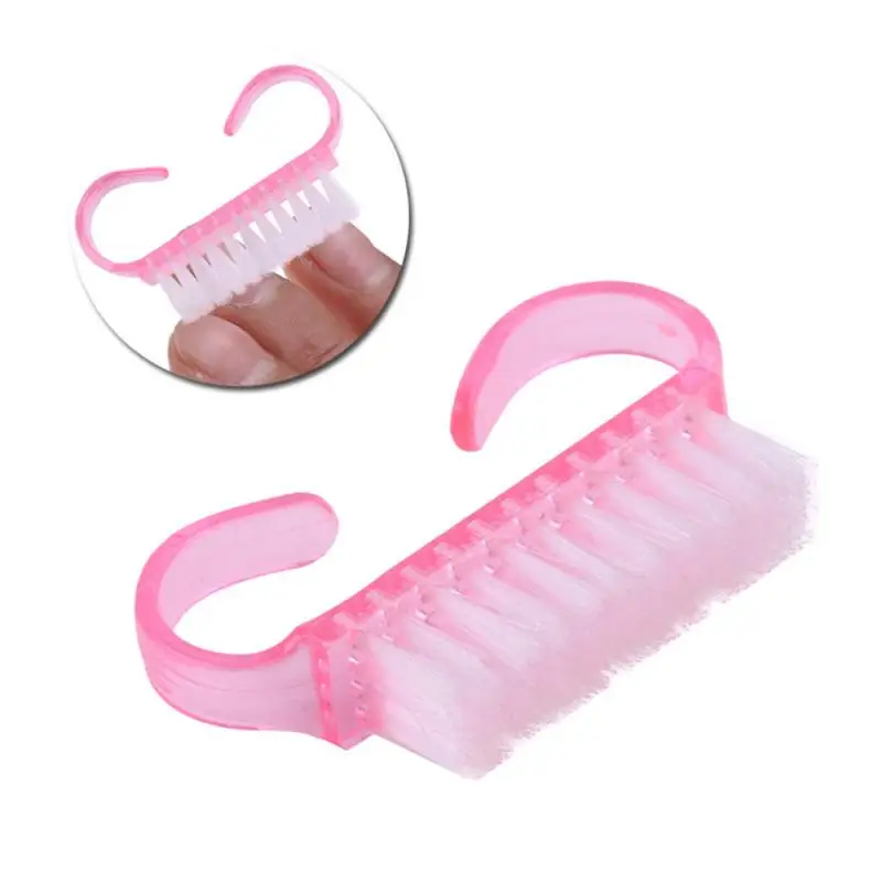 1 Uds uñas limpieza herramienta de cepillo para uñas manicura pedicura Archivo de quitar el polvo de herramienta de la manicura limpio cepillo para uñas gran oferta 2020