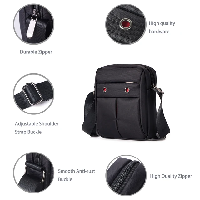 Shoulder Bags Mens Bag Casual Man Business Messenger Nylon Small Travel Black Crossbody Flap High Quality Hot Saling 3G183# 2