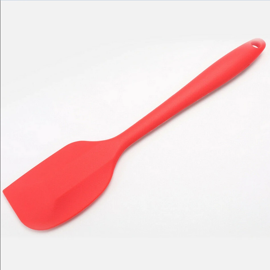 Красный Baking Spatula Mini Small Kitchen Silicone Soup Spoons Cake Cream Spatula Scraper Brush Butter Baking Tool - Цвет: Красный
