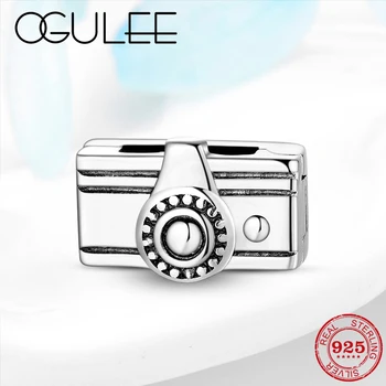 

Authentic 925 Sterling Silver Fashion Classic Camera Shape Clip Charm Fit Original Reflection Bracelets Beads Jewerly Making