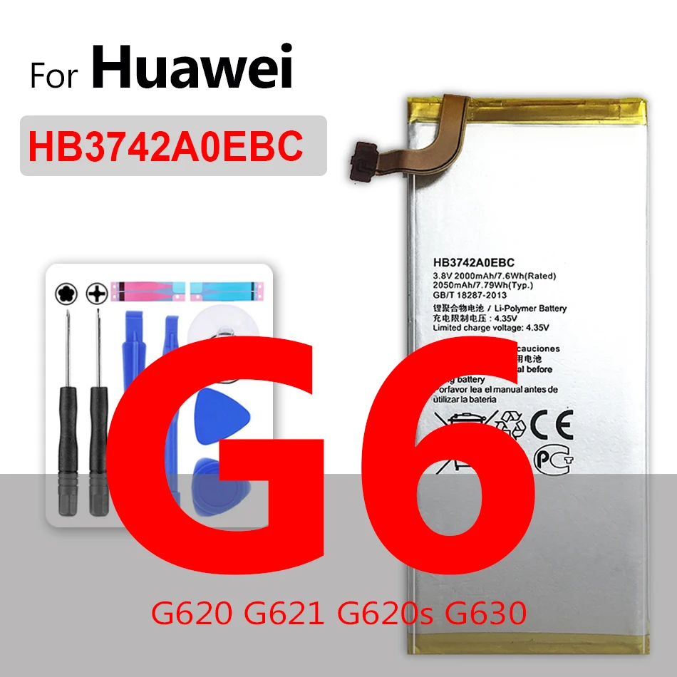 Аккумулятор для Huawei honor G6 G7 G8 G8X G9 G10 Play Mini Plus/GT3/GR3 GR5 2017/P6 P7 P8 P9 P10 Lite Max Pro Plus/G620