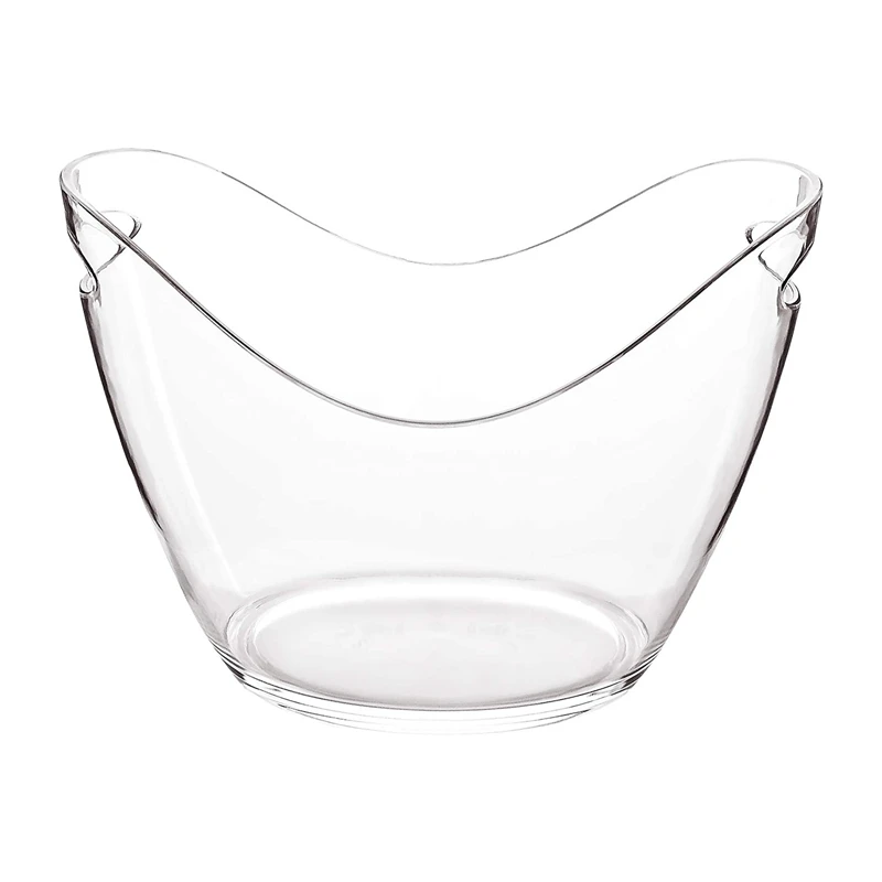 True Ice Bucket Holder Chilling Tub for Indoor and Outdoor Use, Holds 4 Wine Bottles, ClearIce