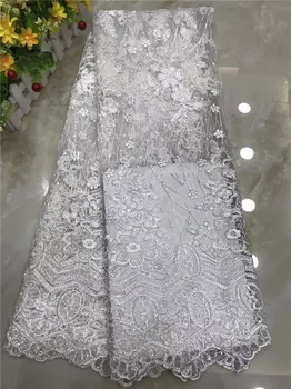 

Pretty white wedding/party tulle mesh cloth French net lace fabric for sewing dress PDN887(5yards/lot)