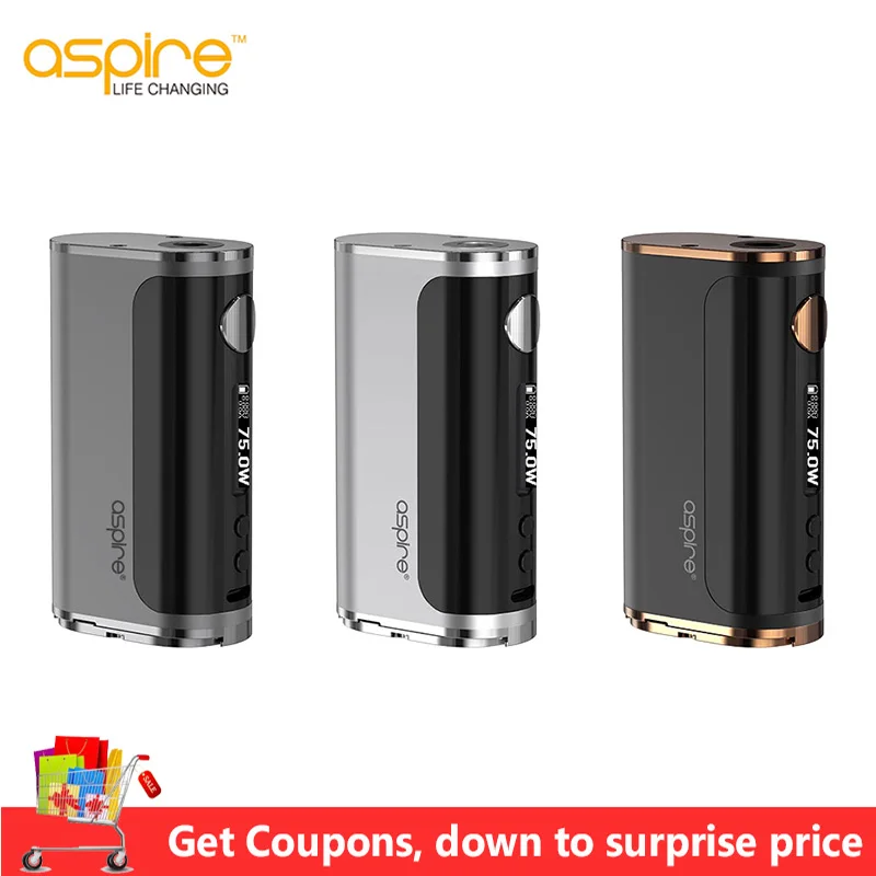 Оригинальный мод Aspire Glint 75 Вт электронная сигарета Type C с зарядкой Bxo для вейпа