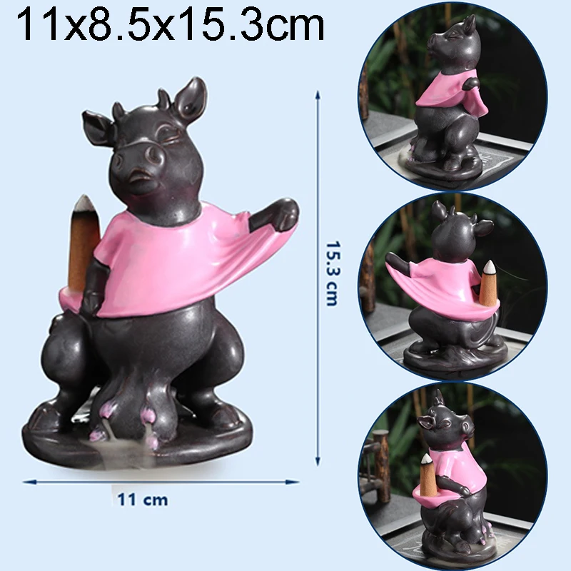 Керамический обратный поток ладан держатель горелки корова курильница