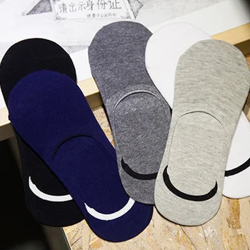 

1Pairs Cotton Men Loafer Invisible Low Cut Non-Slip Hosiery Soft Solid Women Foot Socks Spring Autumn Boat No Show Socks 2020